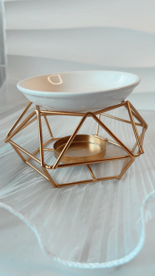 BRUCIA CANDELA CON TARTELLETTE DI CERA DI SOIA